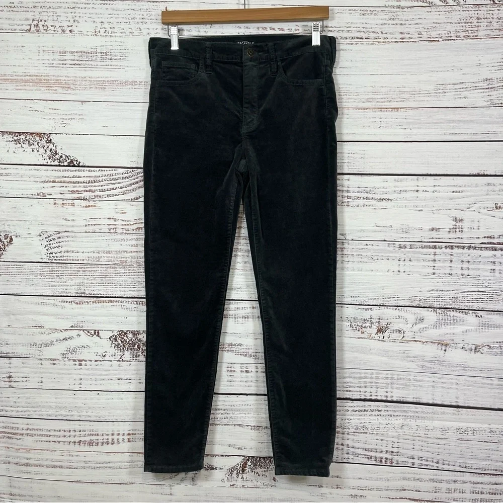 J.Crew Mercantile Gray Velvet Skinny Ankle Pants